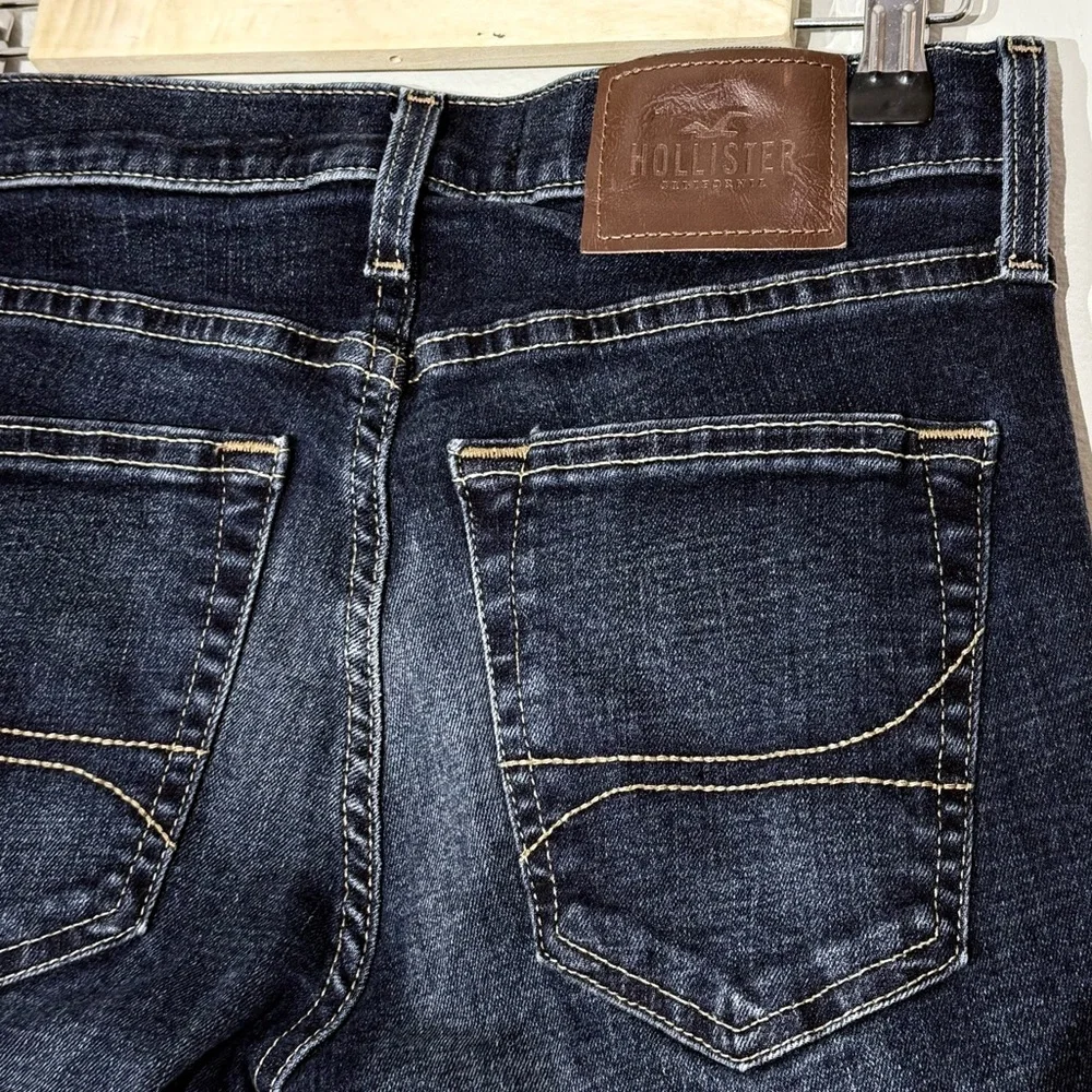 Hollister Dark Wash Super Skinny Leg Jeans Young Men’s 28x34 Blue Jeans - Picture 3 of 9